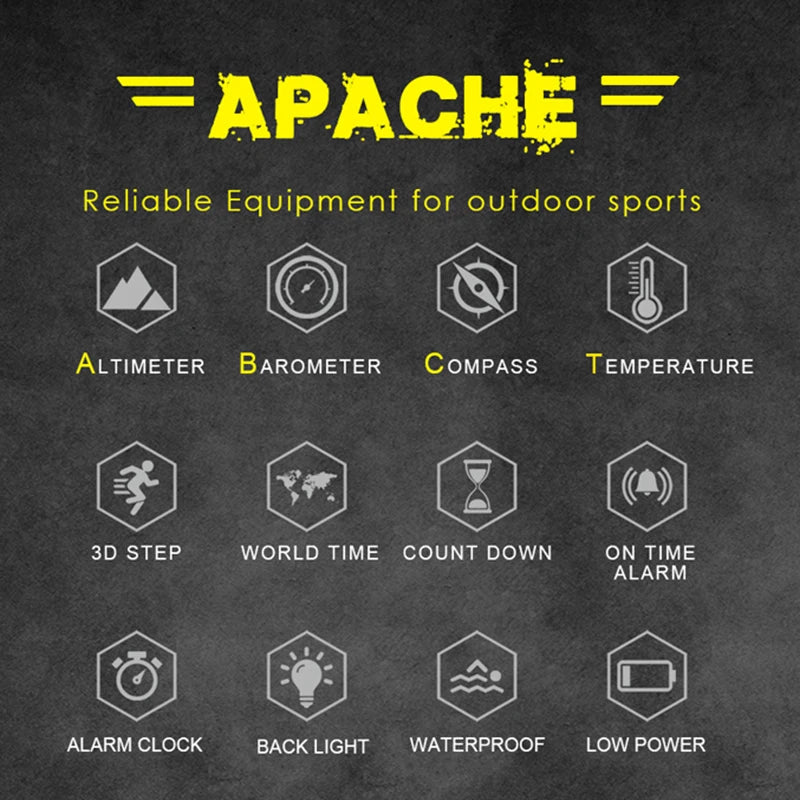 Relógio Esportivo Completo NORTH EDGE APACHE 3: Para Aventureiros Modernos