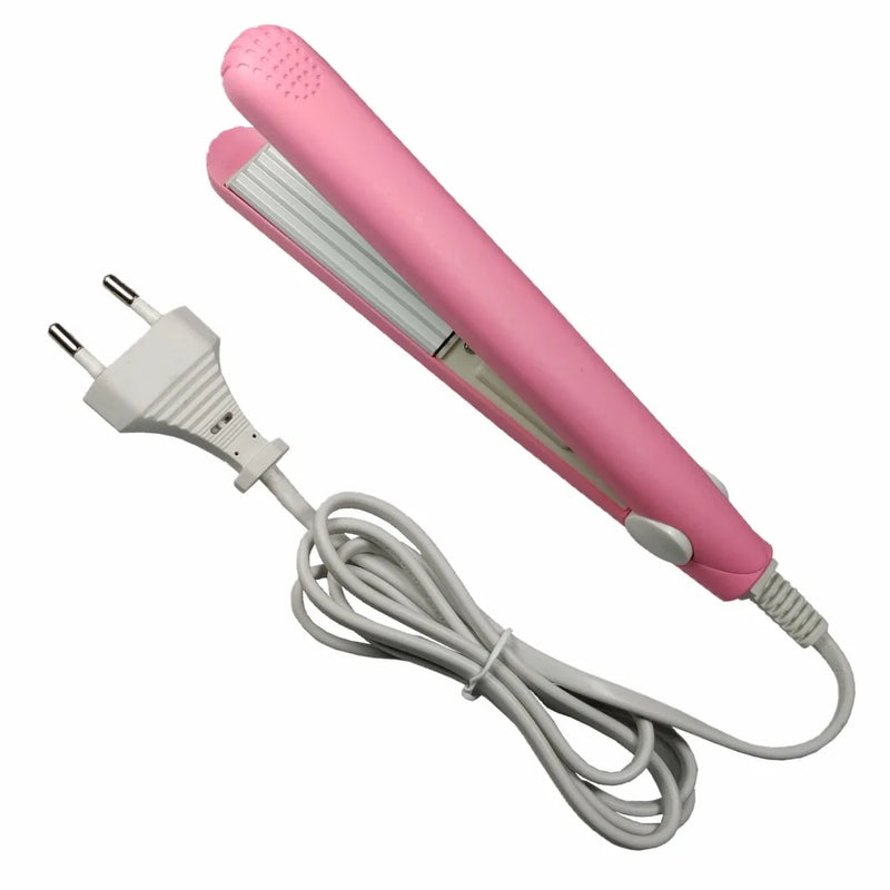 Ferro elétrico ondulado Mini cabelo, Pink Curling Plate, Curl Modeling Tools