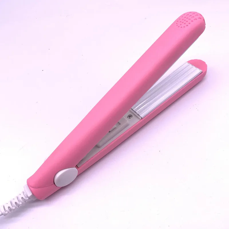 Ferro elétrico ondulado Mini cabelo, Pink Curling Plate, Curl Modeling Tools