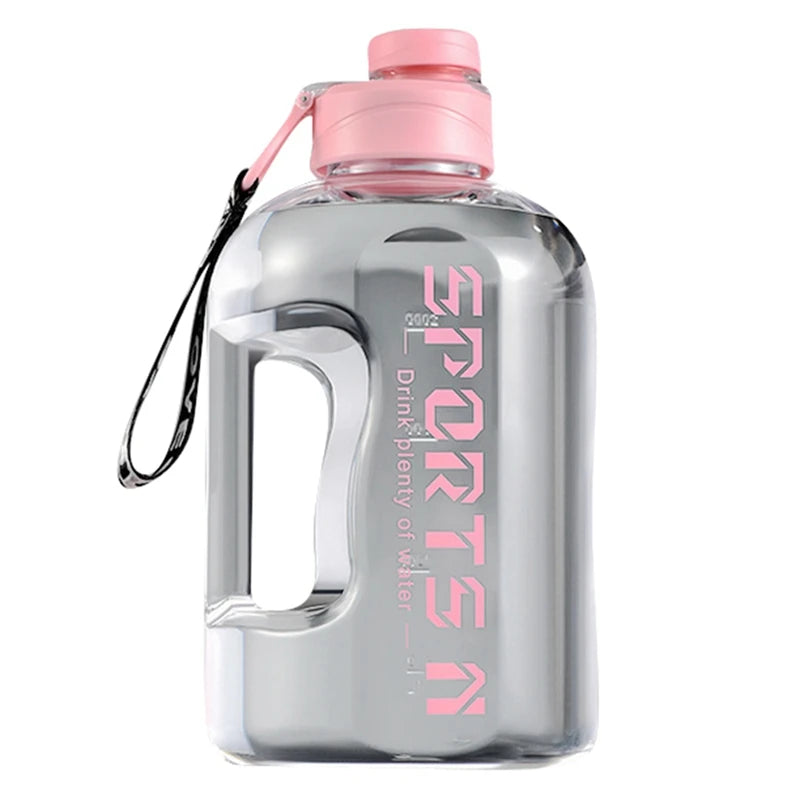 Garrafa de água esportiva de 1,7 L/2,7 L, copo de ciclismo, portátil, grande capacidade, garrafa de água para fitness, acampamento, homens, chaleira de água