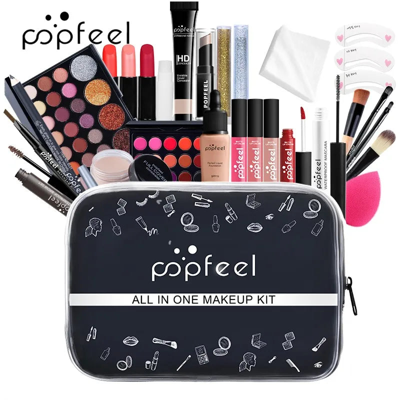 Kit de Maquiagem Completo Popfeel: Tudo o Que Você Precisa em um Só Lugar