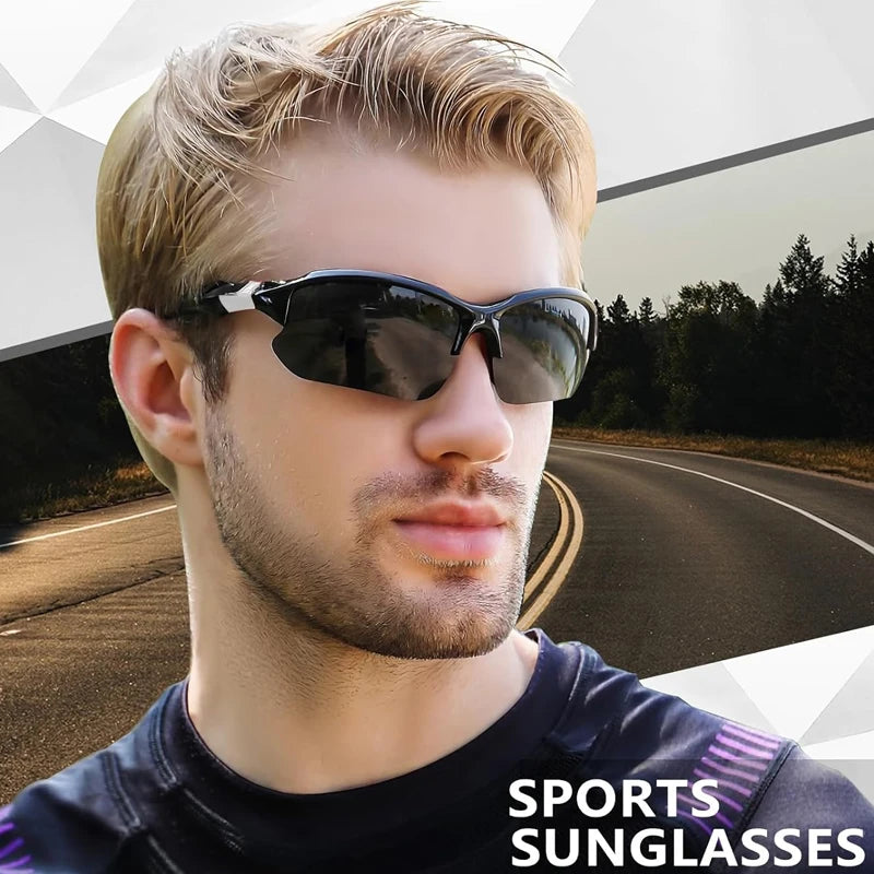 Óculos de sol polarizados esportivos da moda para homens e mulheres, ciclismo, corrida, pesca, óculos de sol leves para atividades ao ar livre