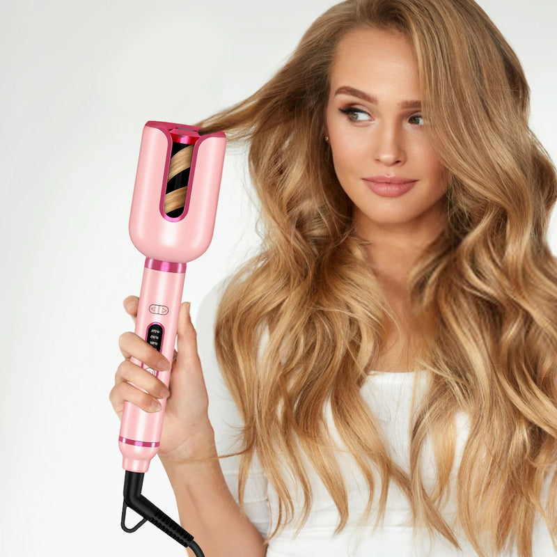 Modelador de Cabelo Automático Elétrico 1 Polegada com Tecnologia Rotativa e Cerâmica – Cachos e Ondas Perfeitos, Anti-Emaranhado