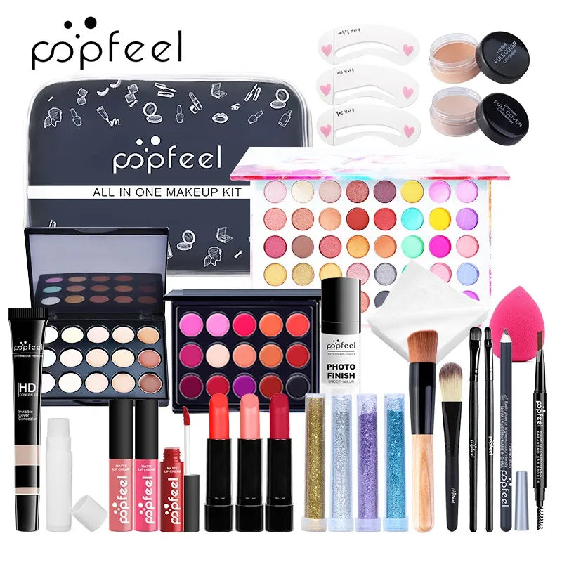 Kit de Maquiagem Completo Popfeel: Tudo o Que Você Precisa em um Só Lugar